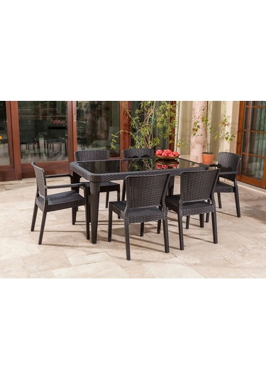 Bintaşmobilya Dış Mekan Bahçe Masa Sandalye Takımı (425990024) Venge