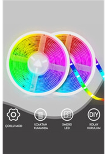 Dempower 10 Metre Şerit Led Çok Renkli