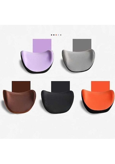 Tongxida Araba Hafızalı Köpük Boyun Yastığı İpek Yastık Araba Koltuğu Servikal Yastık, Bel Pedi Gri