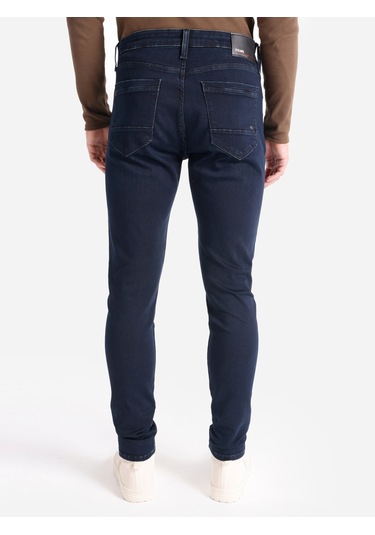 Colins 041 Danny Dar Kesim Düşük Bel Düz Paça Koyu Mavi Erkek Pantolon Cl1066487 001