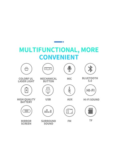 Gaming Kablosuz Bluetooth Speaker Hoparlör Renkli Rgb Işıkları, 12w Güçlü Sesi Dijital Saat Ve Alarm