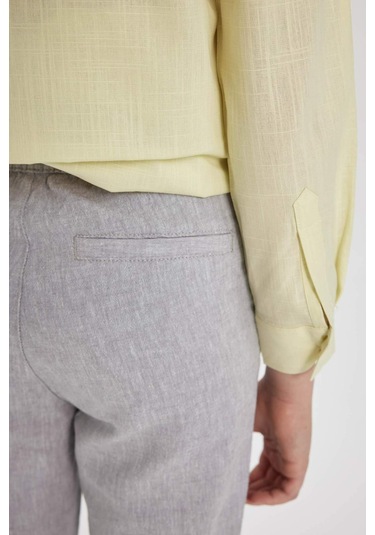 DeFacto Erkek Çocuk Standart Paça Keten Karışımlı Pantolon Z1706A624SMGR91