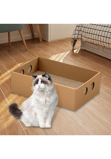 Suntek Kedi Tırmalama Pedi Büyük Karton Ev Kedilerin Stil-a