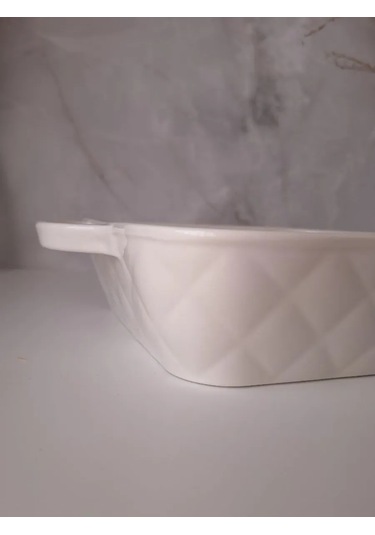 Lenardi 21 Cm Saplı Kare Fırın Kabı 313922119 Beyaz