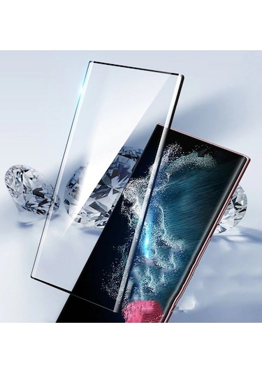 Logis Samsung Galaxy Uyumlu S23 Ultra Tam Kaplayan 5d Antistatik Ekran Koruyucu Cam