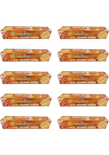 Niceplast Kesimsiz Yağlı Fırın Pişirme Kağıdı - 37 Cm. X 50 Metre - 10 Paket