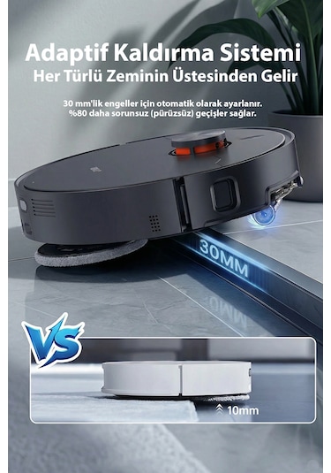 Jonr X1 Max 20.000pa Robot Süpürge Ve Paspas Siyah