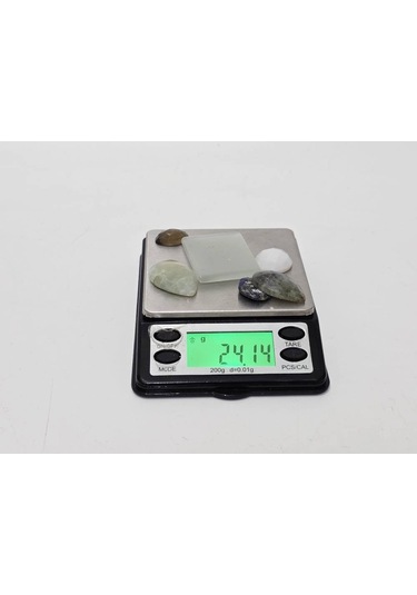 Kabaşon Kesim Kuvars Doğal Taş 24,1 Gram Lot 18 renkli