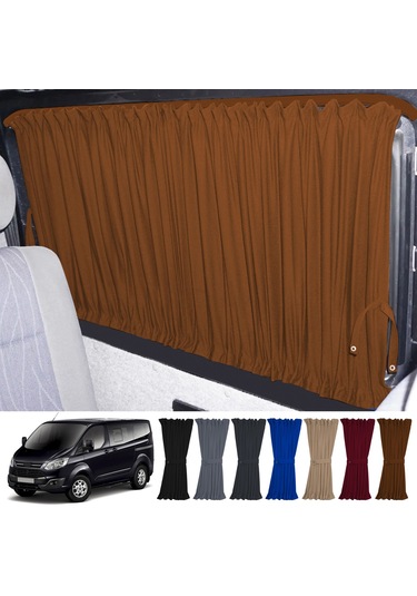 Pandami Ford Custom Kısa Şase 2012+ Uyumlu Taba Raylı Oto Perde Takımı