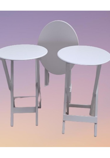 1448bng90136çanta Zigon Oval Sehpa Dörtlü Model Ahşap Mdf Parlak Beyaz Renk Kutu Sevk El Yapım