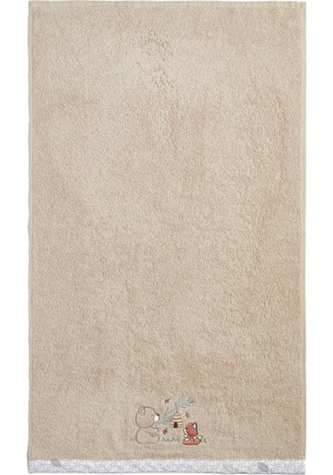 Gezenbebe Hero Nakışlı Bebek Çocuk El Ve Baş Havlusu 50x90 Bej