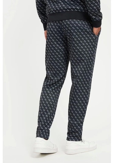 Guess Erkek Tamamı Logolu Jogger Pantolon Siyah