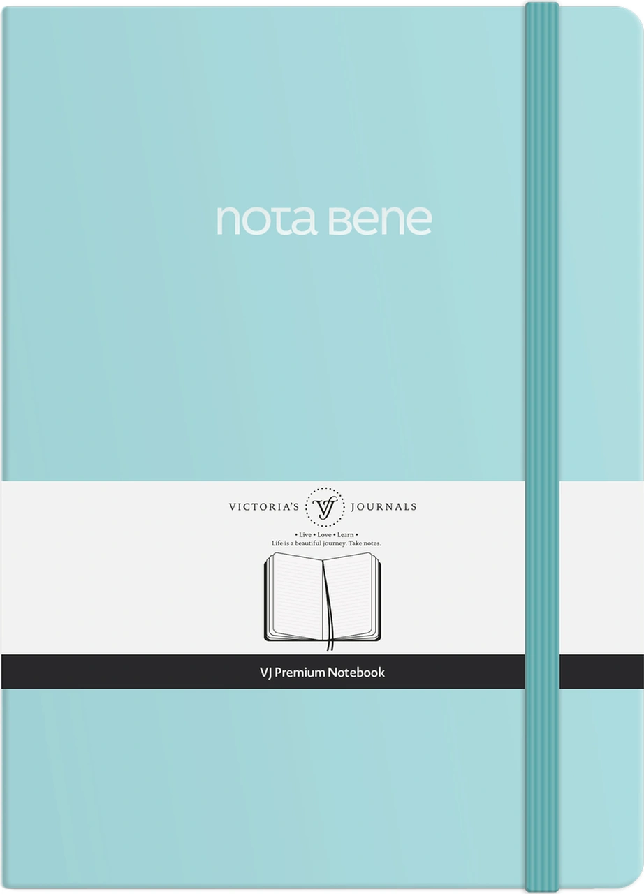 Nota Bene Premium Sert Kapak Defter, 14.8x21 Cm, Çizgili Mavi