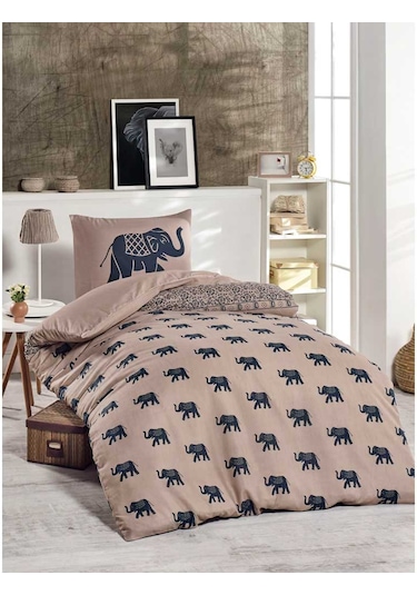 Junior Nevresim Seti Tek Kişilik Fil Mavi