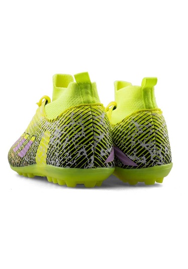 Sportaç 102 Genç Halı Saha Futbol Ayakkabı Neon Sarı Lila Siyah Neon Sarı Lila Siyah