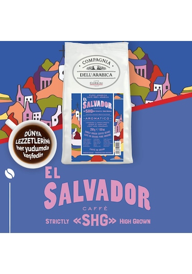 Caffe Corsini El Salvador %100 Arabica Çekirdek Kahve 250 G
