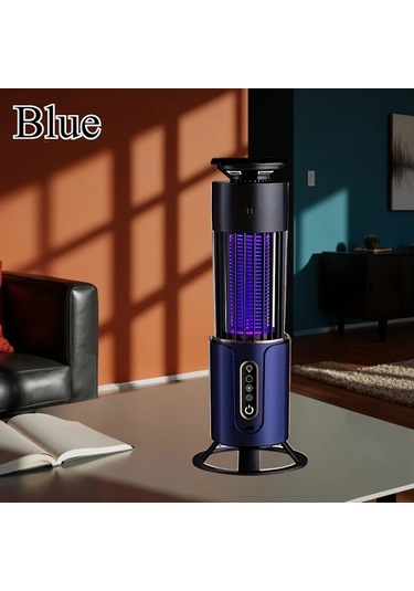 Motion003 Mavi Sarj Edilebilir Cok Fonksiyonlu Sivrisinek Oldurucu Lamba 2si 1 Arada Bocek Kovucu Gece Isigi Ic Dis Mekan