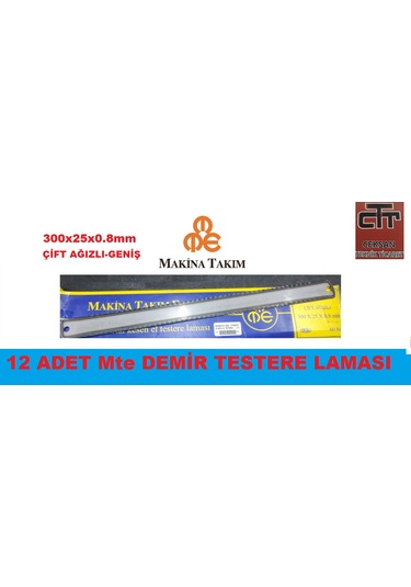Demir Testere Ağzı-testere Lama Geniş-çift Ağız 12 Adet
