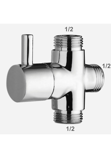Yapıtaşı Robot Duş Seti Yönlendirici Musluk 1/2X1/2X1/2 Krom