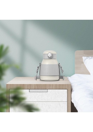 Suntek Spor Yetişkin Çocuklar Için Saman 480ml Ile Vakum Beyaz Beyaz