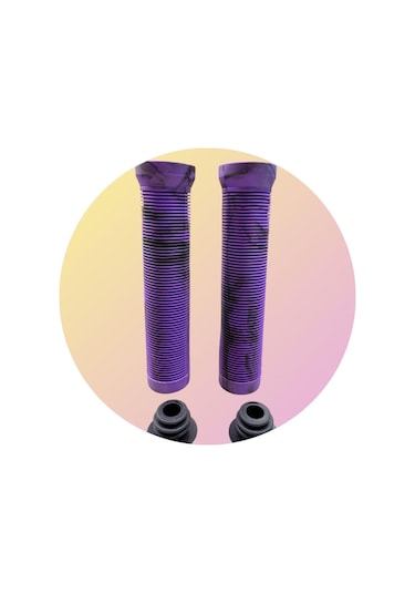 Mtb Bmx Dirt Jump Freeride Elcik Silikon Bisiklet Elcik Kaymaz Yapı 160 Mm Bisiklet Elciği Mor Mor - Siyah