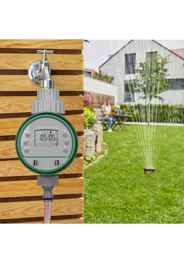 Pazly Dijital Otomatik Sulama Zamanlayıcı, Pille Çalışan Akıllı Su Kontrol Cihazı - Bahçe Çim Sera İçin