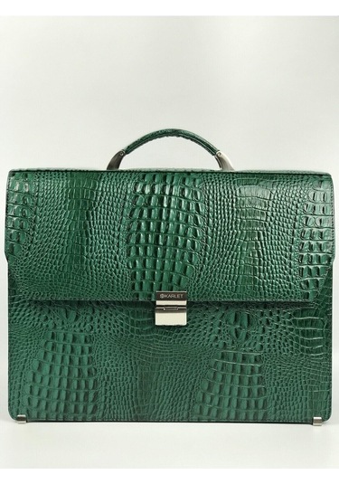 Hakiki Deri Erkek Evrak Çantası-129445 Siyah