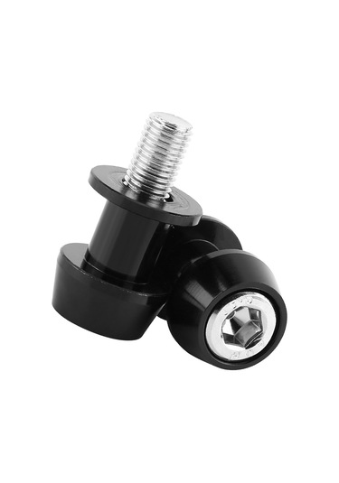 Konesam Motosiklet Cnc Alüminyum Arka Ayak Spoolları, 10mm Siyah, Sabit Konforlu Park Etme, Dayanıklı, Kolay Kurulum 1 Çift