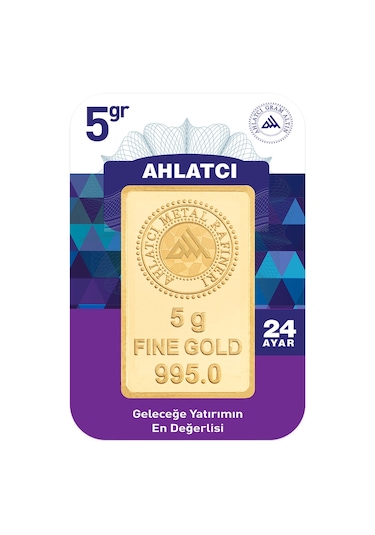 Ahlatcı Kuyumculuk 24 Ayar Külçe Altın 5 G