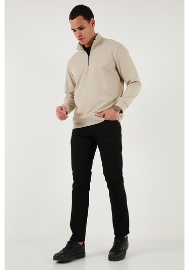 Buratti Pamuklu Regular Fit Normal Bel Boru Paça Jeans Erkek Kot Pantolon 2211C01Parma Siyah