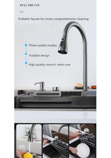 Dijital 304 İthal Akıllı Eviye Ve Batarya Seti Antrasit Gri