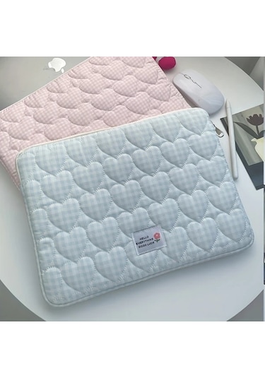 Elmpaly 15-15.6 İnç Blue Love Moda Dizüstü Bilgisayar Kılıfı Taşınabilir Şok Emici Mavi Aşk