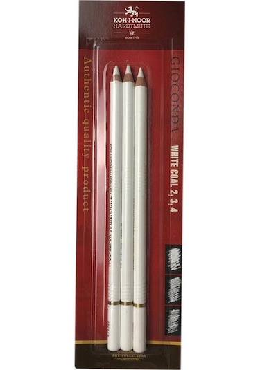 Kohi Noor Gioconda White Coal Ve Extra Charcoal Kömür Füzen Kalem 2li Set