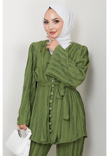 İlgen Fırfırlı İkili Takım 1610 - Haki Haki