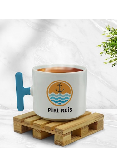 Bk Gift Kişiye Özel Tekne Marin Ve Denizcilik Tasarımlı Mavi T Kulplu Middle Kupa-6, Arkadaşa Hediye Kobitmeyencom33410 Bk Gift