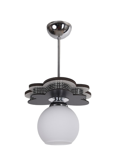 Vedemo Cemre Tekli Camlı Ahşap Avize Beyaz