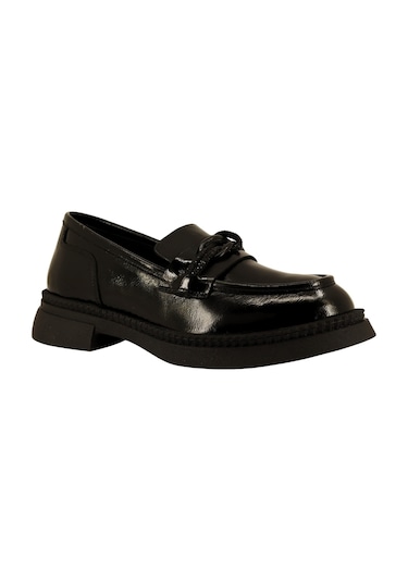 Albini 26101906r Rugan Deri Kadın Loafer Siyah