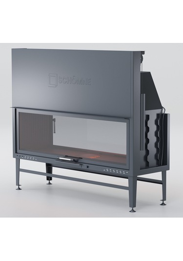 Schömne Elegance Asansörlü Tünel Çelik Şömine Haznesi 160 Lık