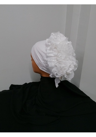 İç Bone Beyaz Renk - Yasmin She - Tesettür Bone Beyaz