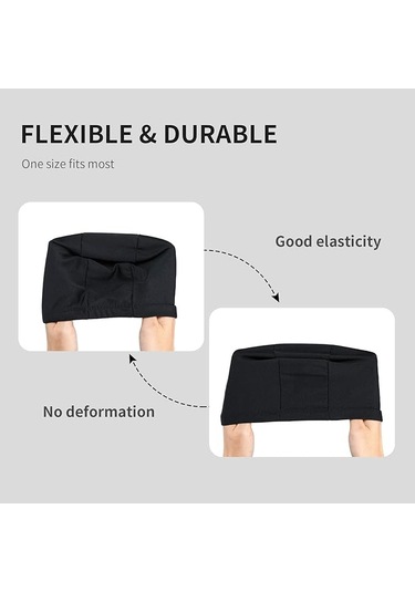 Adet Elastik Yüzme Boneleri Rahat Kumaş Yüzme Boneleri Hafif Siyah - Kırmızı