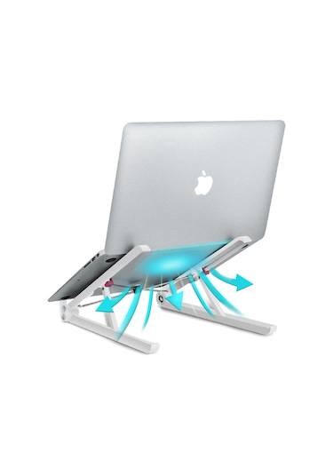 Bix Saiji X1 Alüminyum Notebook Laptop Standı Beyaz