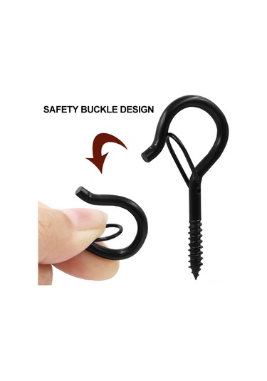 Qingmipy Dış Aydınlatma İçin Güvenli Kancalı 20/25 Adet Siyah Işık Askısı Diğer