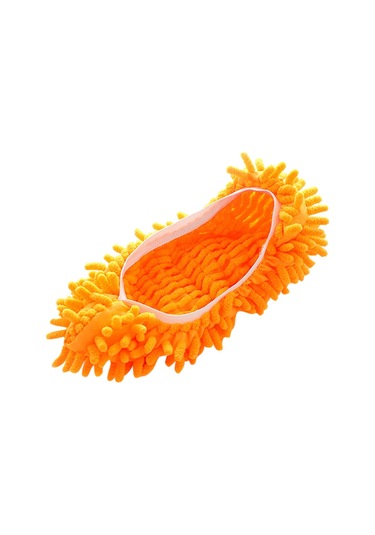 Turuncu Paspas Terlik Tembel Zemin Parlatma Temizleme Çorap Ayakkabı Mop Terlik Kapağı