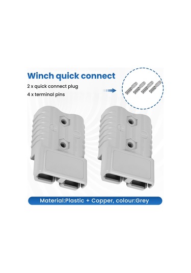 Xurunkeji Adet Hızlı Bağlantı Fişi 175a 600v Akü Hızlı Bağlantı Güç Fişi Vinç Bağlantısı Gri Maksimum 1awg Kablo İçin