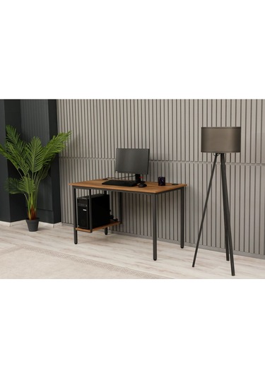 Sehpol Bilgisayar Masası Sağ Sol Yönlü Pc Kasa Raflı 125x65x75 Cm Antrasit Richmood