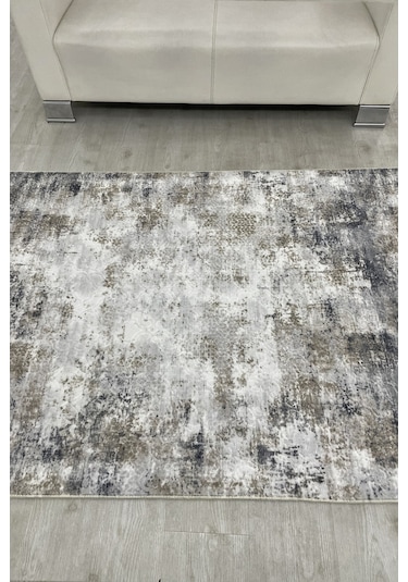 Lüle Halı Petek Dokulu Düz Renk Kaymaz Taban Yolluk Halı Lhsmptkgri2