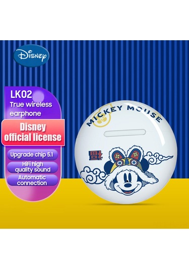 Lemestar Disney Lk02 Bt5.1 Hıfı Spor Kulaklıkları - Mickey Tasarım, Type-c Şarj Kutusu Ve Mikrofonlu İç Kulak Tws Kulaklıklar Beyaz