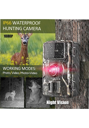 Gajeena Kuşaklı Dış Mekan Kamera, 16mp Fotoğraf/1080p Video, 0.8s Hızlı Tetikleme, 940nm Ir Led Gece Görüşü, Vahşi Hayvan Gözlem İçin Ip66 Su Geçirmez Çok Renkli