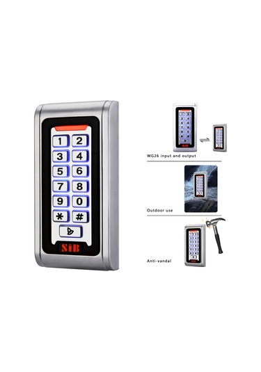 E2 Rfid Elektronik Şifreli Kartlı Kapı Açma Kilidi-Su Gçrmz Metal