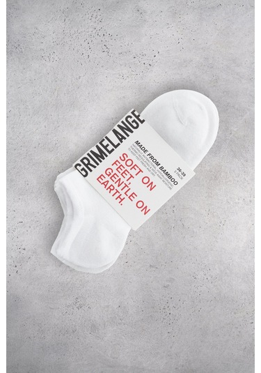 Zulıbel Düz Bamboo Kadın 3'lü Paket Patik Beyaz Çorap